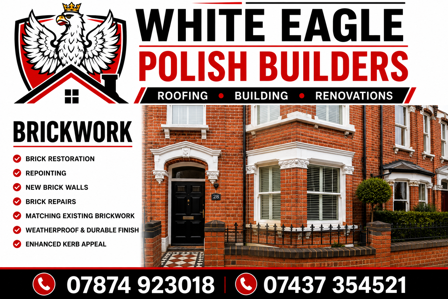Brickwork & Rendering by White Eagle Polish Builders