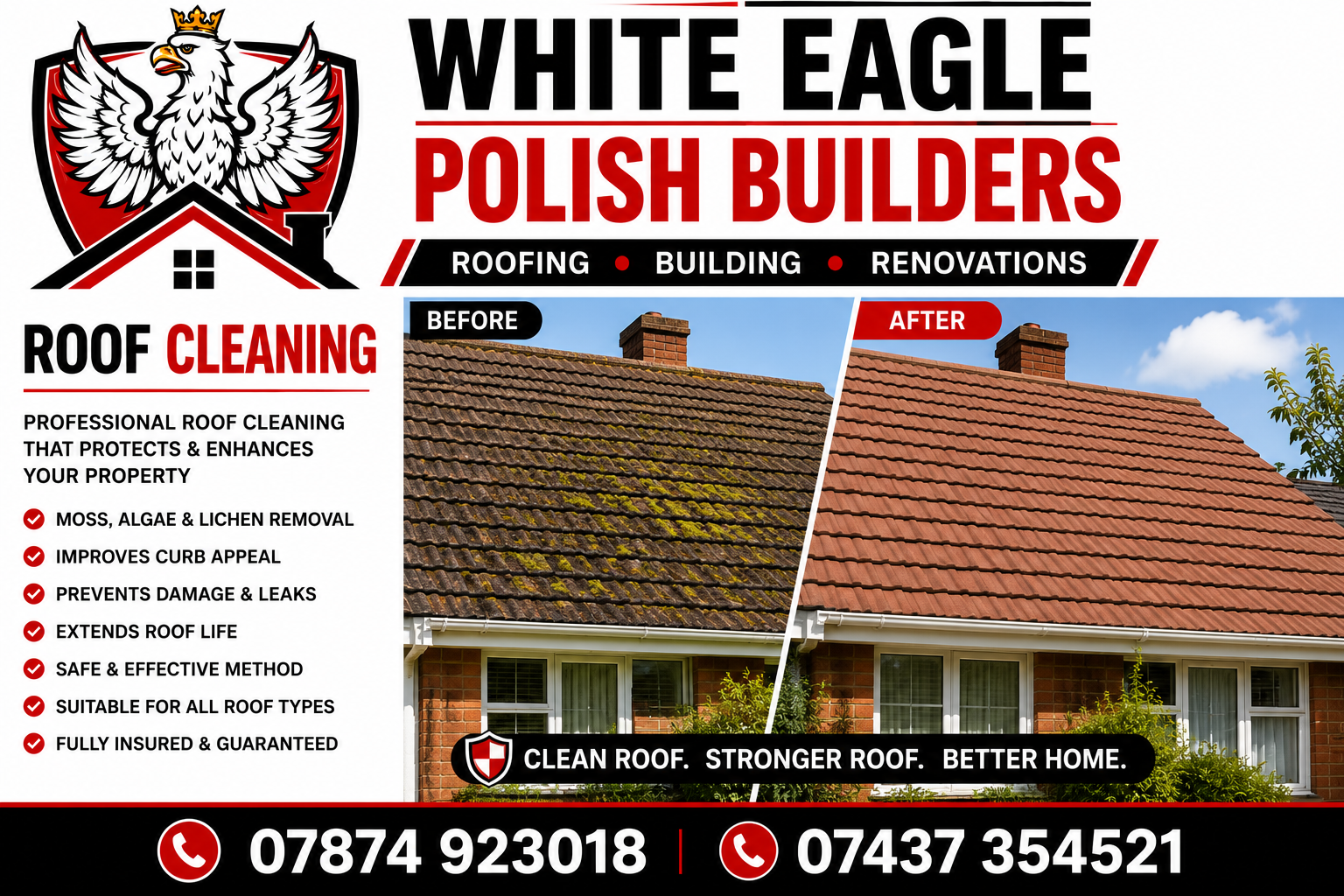 Roof Cleaning — White Eagle Polish Builders